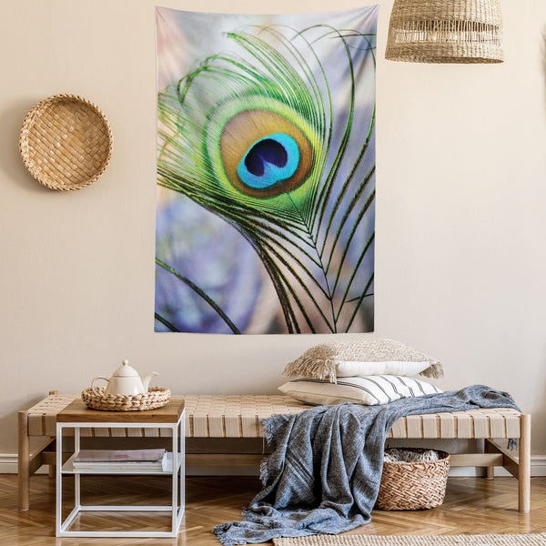 Peacock Wall Hanging Tapestry for Bedroom Living Room Dorm Decor Vertical Fabric Poster