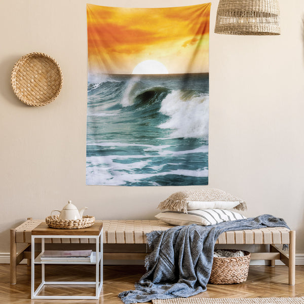 Seascape Wall Hanging Tapestry for Bedroom Living Room Dorm Decor Vertical Fabric Poster