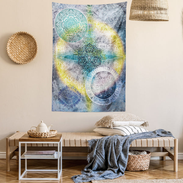 Mandala Wall Hanging Tapestry for Bedroom Living Room Dorm Decor Vertical Fabric Poster