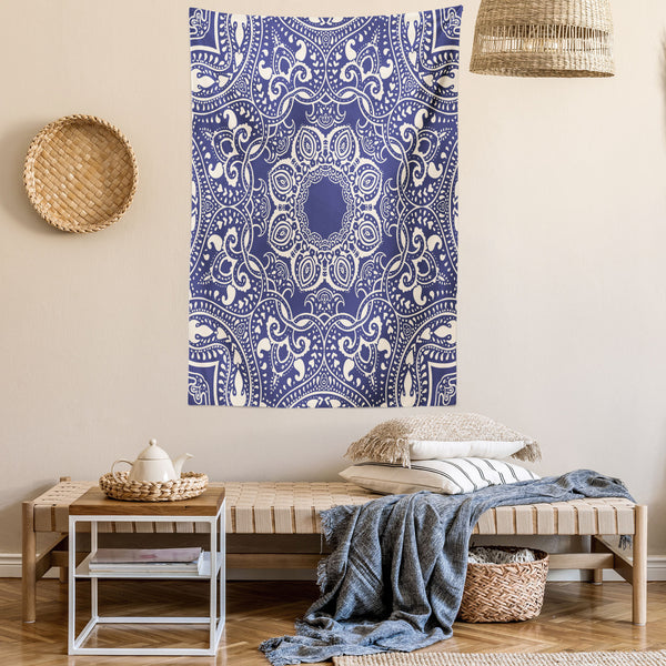 Oriental Wall Hanging Tapestry for Bedroom Living Room Dorm Decor Vertical Fabric Poster