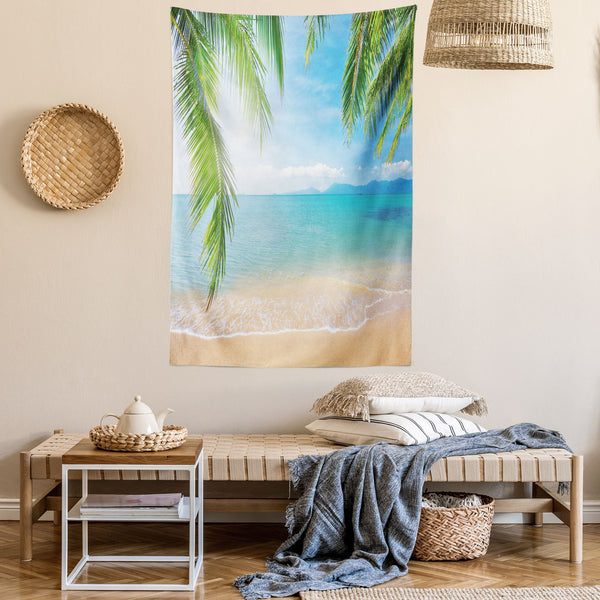 Tropical Wall Hanging Tapestry for Bedroom Living Room Dorm Decor Vertical Fabric Poster