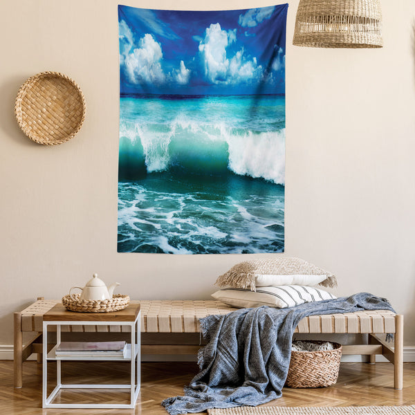 Ocean Wall Hanging Tapestry for Bedroom Living Room Dorm Decor Vertical Fabric Poster