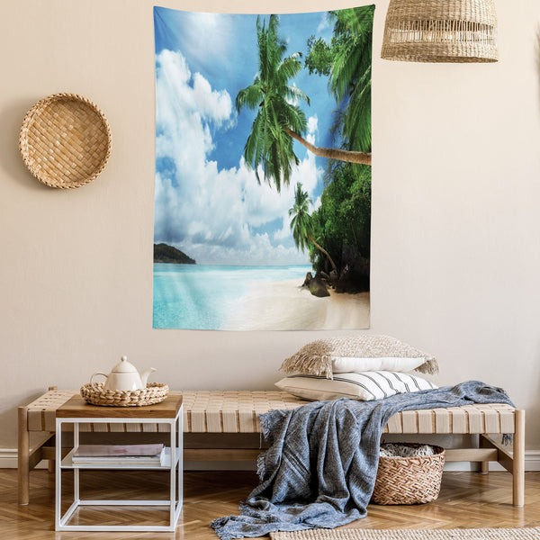 Beach Wall Hanging Tapestry for Bedroom Living Room Dorm Decor Vertical Fabric Poster