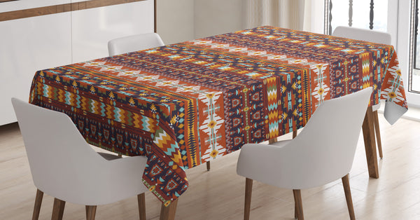 Colorful Rectangular Tablecloth for Dining Room Kitchen Decor Durable Washable Satin Polyester Fabric