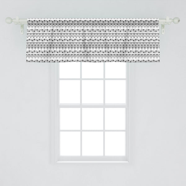 Tribal Decorative Valance Kitchen Curtain with Rod Pocket