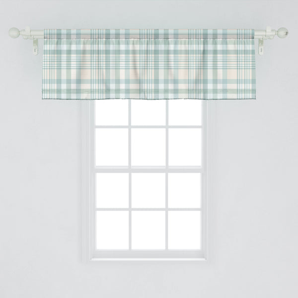 Muted Colors Decorative Valance Kitchen Curtain with Rod Pocket