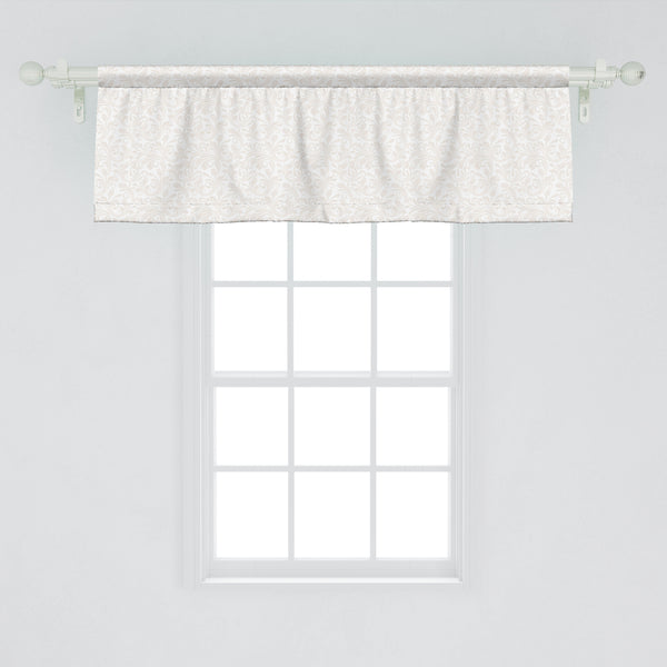 Ivory Decorative Valance Kitchen Curtain with Rod Pocket