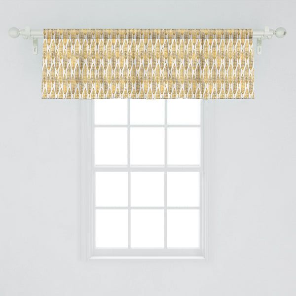 Feather Decorative Valance Kitchen Curtain with Rod Pocket