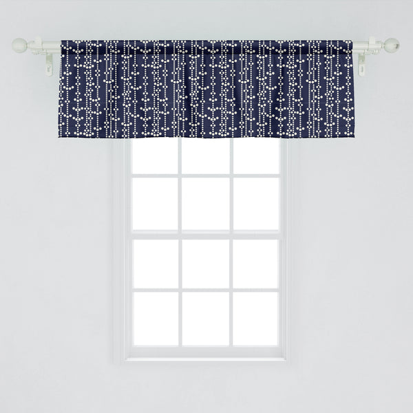 Geometric Decorative Valance Kitchen Curtain with Rod Pocket