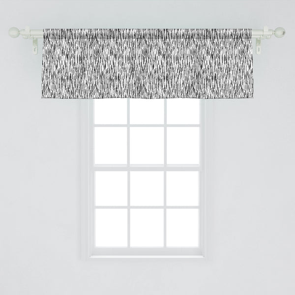 Abstract Decorative Valance Kitchen Curtain with Rod Pocket