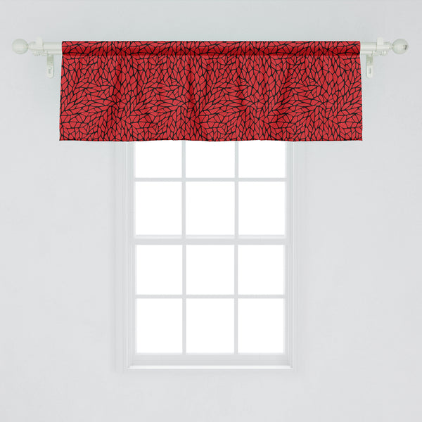 Abstract Decorative Valance Kitchen Curtain with Rod Pocket