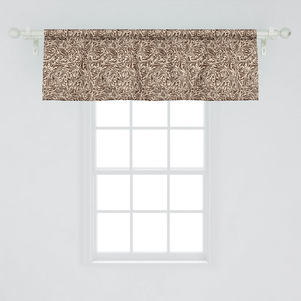 Vine Decorative Valance Kitchen Curtain with Rod Pocket