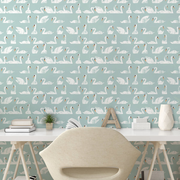 Swans Peel & Stick Wallpaper for Self-Adhesive DIY-friendly and Mess-free Ready to Use