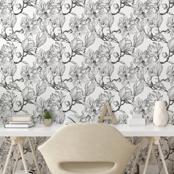 White Boho Peel & Stick Wallpaper for Self-Adhesive DIY-friendly and Mess-free Ready to Use