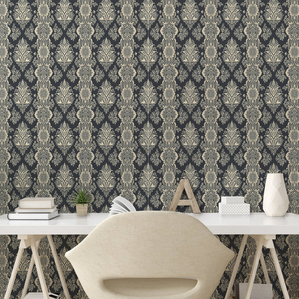 Damask Peel & Stick Wallpaper for Self-Adhesive DIY-friendly and Mess-free Ready to Use