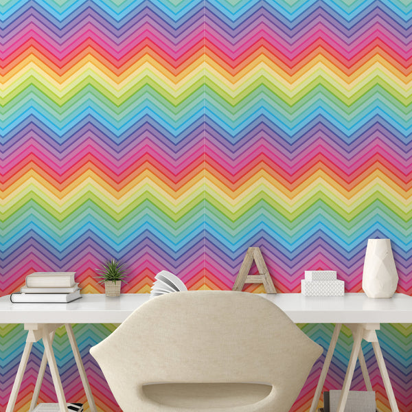 Rainbow Peel & Stick Wallpaper for Self-Adhesive DIY-friendly and Mess-free Ready to Use